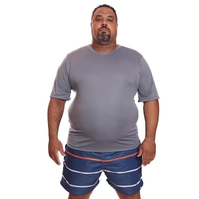 Kit de Camisas Térmica Dellas Fit Dry Fit Plus Size com Proteção Solar Uv - 3 Unidades - Masculina - Foto 5