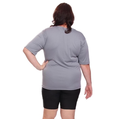 Camisa Térmica Dellas Fit Dry Fit Plus Size com Proteção Solar Uv - Feminina - Foto 2