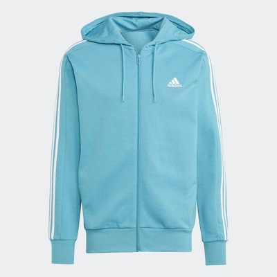 Jaqueta de Moletinho com Capuz adidas Essentials 3-Stripes - Masculina - Foto 3