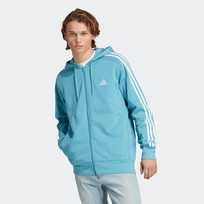Jaqueta de Moletinho com Capuz adidas Essentials 3-Stripes - Masculina - Foto 4