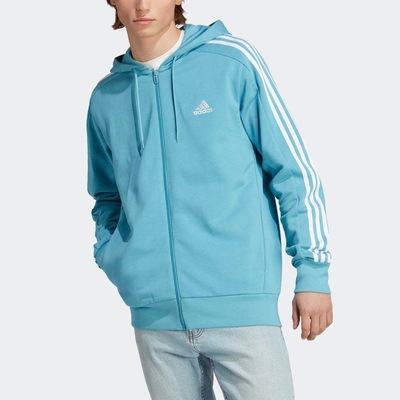 Jaqueta de Moletinho com Capuz adidas Essentials 3-Stripes - Masculina - Foto 5