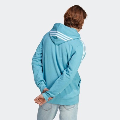 Jaqueta de Moletinho com Capuz adidas Essentials 3-Stripes - Masculina - Foto 6