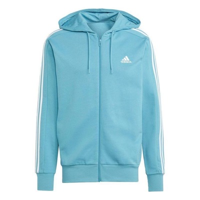 Jaqueta de Moletinho com Capuz adidas Essentials 3-Stripes - Masculina - Foto 1