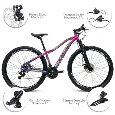 Bicicleta Aro 29 Drais Chillout - Freio a Disco - Câmbio Shimano - 21v - Adulto - Foto 3
