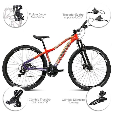 Bicicleta Aro 29 Drais Chillout - Freio a Disco - Câmbio Shimano - 21v - Adulto - Foto 3