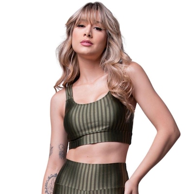 Top Fitness com Bojo Removível Vekyo New Zig - Feminino - Foto 1