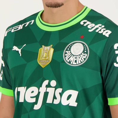 Camisa do Palmeiras I 2023 Campeão Brasileiro 2022 Puma - Masculina - Foto 4