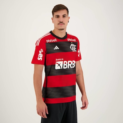Camisa do Flamengo I 2023 com Patrocínio adidas - Masculina - Foto 5