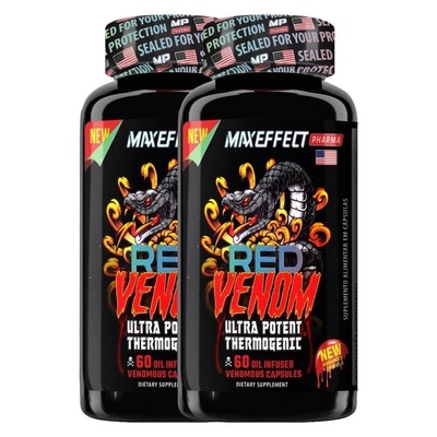 Kit Termogênico Red Venom MaxEffect Pharma - 60 Cápsulas - 2 Unds - Foto 1