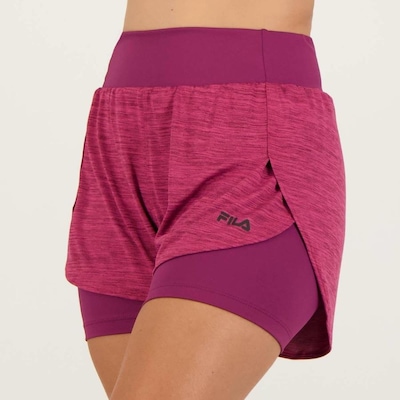 Shorts Fila Basic Train Double - Feminino - Foto 1