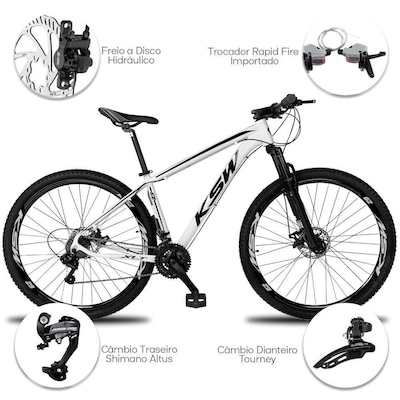 Bicicleta Aro 29 KSW XLT MTB - Freio Hidráulico - Câmbio Shimano Altus - 27 Marchas - Foto 2