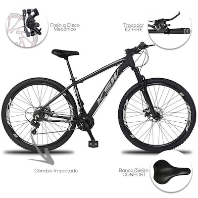 Bicicleta Aro 29 Ksw Xlt - Freio a Disco - 21V - Adulto - Foto 4