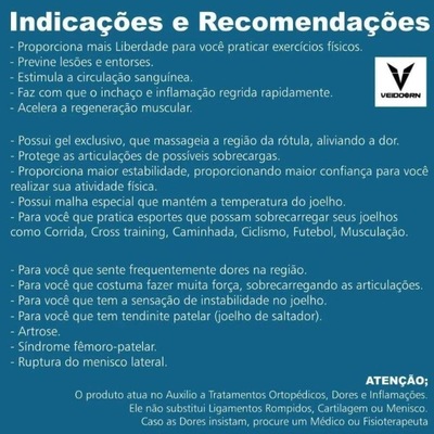 Joelheira de Compressão Veiddorn Estabilidade Haste - Adulto - Foto 4