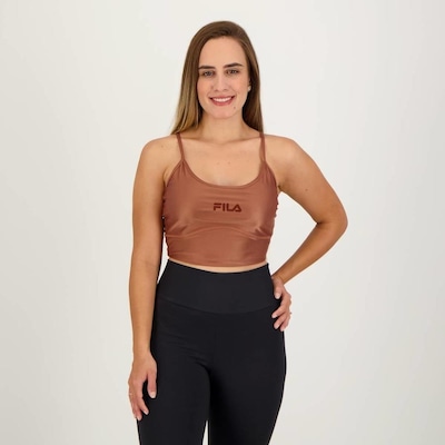 Top Fila Longe Life Studio II Cobre - Feminino - Foto 1