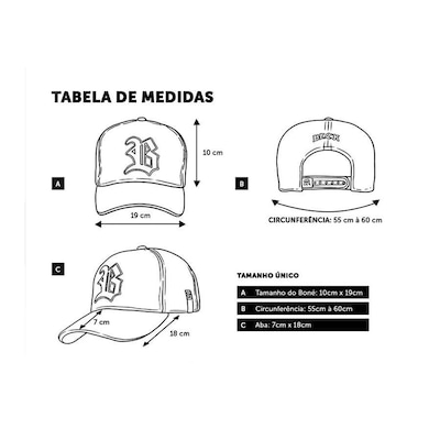 Boné do São Paulo BLCK Brasil Cinco Pontas - Snapback - Adulto - Foto 4