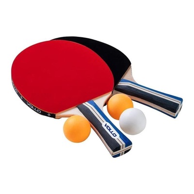 Kit de Tênis de Mesa Vollo: 2x Raquetes + 3x Bolinhas - Foto 3