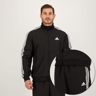 Agasalho adidas 3 Listras - Masculino - Foto 1