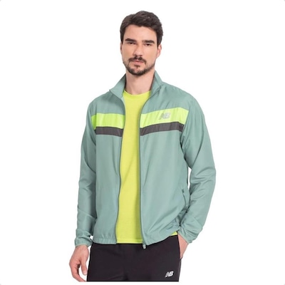 Jaqueta Corta Vento sem Capuz New Balance Windbreak - Masculina - Foto 2