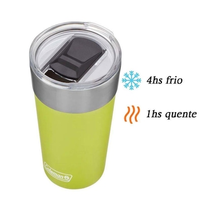 Copo Térmico com Tampa Coleman Light Green - 600ml - Foto 5