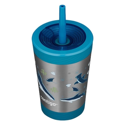Copo Térmico Contigo Kids Tubarão - Infantil - Foto 1