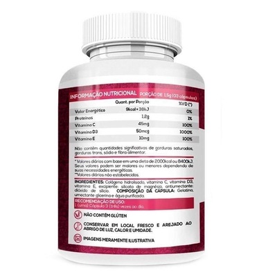 Colágeno Hidrolisado Bionutri 500mg - 60 cápsulas - Foto 2