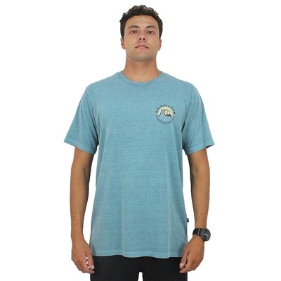 Camiseta Quiksilver Bubble Blue - Masculina - Foto 3
