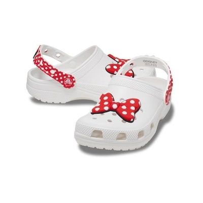 Sandália Crocs Disney Minnie Mouse Classic Clog K - Infantil - Foto 4