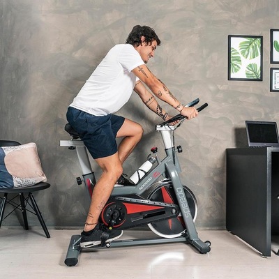 Bicicleta Spinning Speedo S103 Painel Completo com Conexão Bluetooth para Apps de Treino - Foto 5
