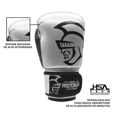 Kit de Boxe Pretorian: Bandagem + Protetor Bucal + Luvas de Boxe Elite - 14 OZ - Adulto - Foto 3