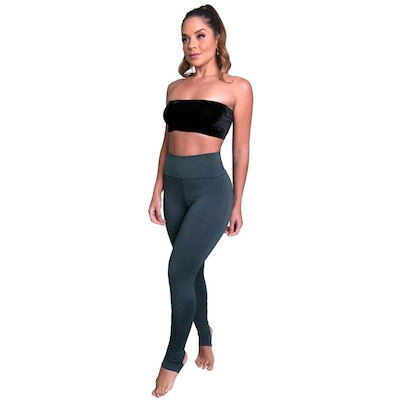 Calça Legging MVB Modas Pezinho Suplex Cintura Alta - Feminina - Foto 3