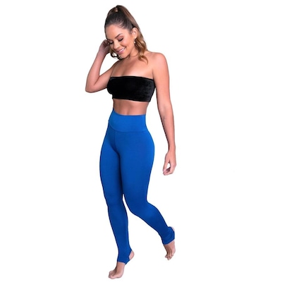 Calça Legging MVB Modas Pezinho Suplex Cintura Alta - Feminina - Foto 3