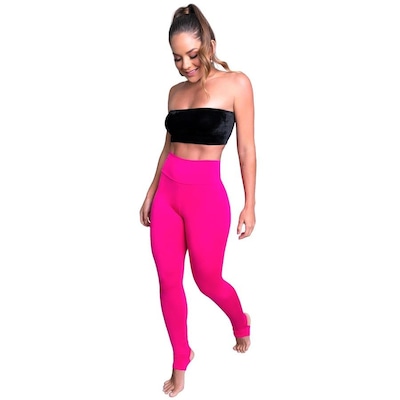 Calça Legging MVB Modas Pezinho Suplex Cintura Alta - Feminina - Foto 3