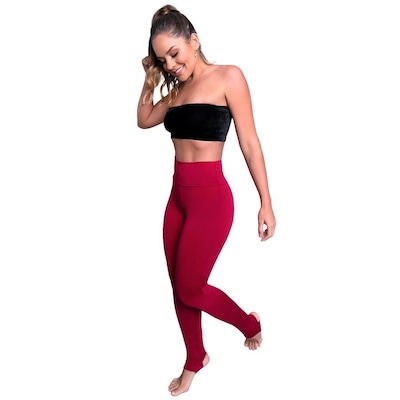 Calça Legging MVB Modas Pezinho Suplex Cintura Alta - Feminina - Foto 3