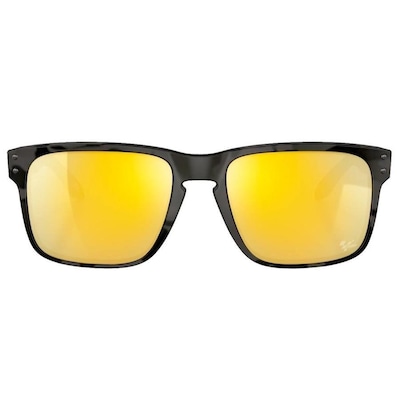 Óculos de Sol Unissex Oakley Holbrook Moto GP Matte Black Tortoise Prizm 24k Polarized - Foto 2