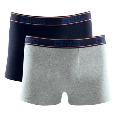 Kit Cuecas Boxer Hang Loose Cotton Cós Elástico - 2 unidades - Adulto - Foto 1