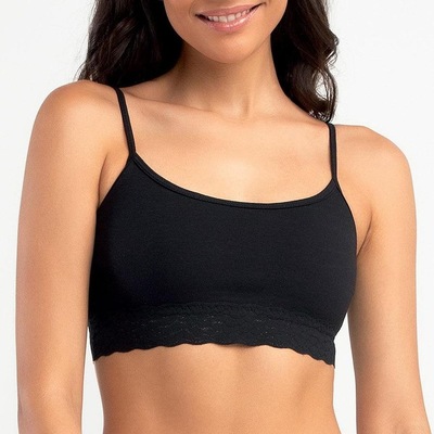 Top Fitness She Alças Cotton Orgânico Rendado - Feminino - Foto 2