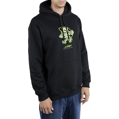 Blusão de Moletom com Capuz Lost Canguru Saturn Walking - Masculino - Foto 1