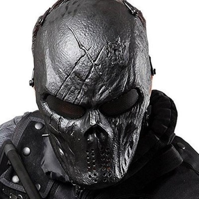 Máscara Airsoft Tático NTK Full Face Skull Lente Metal - Foto 2