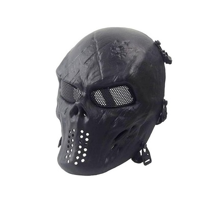 Máscara Airsoft Tático NTK Full Face Skull Lente Metal - Foto 1