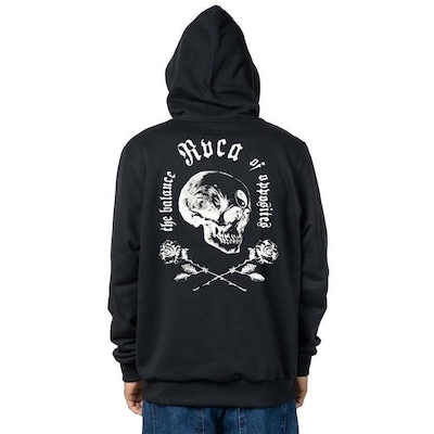 Blusão de Moletom com Capuz Canguru RVCA Oppsite Skulls - Masculino - Foto 2