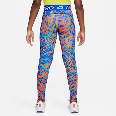Calça Legging Juvenil Nike Pro Dri-fit Tight Sport All Over Print - Foto 3