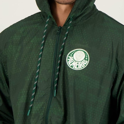 Jaqueta Corta Vento do Palmeiras com Capuz Tradição Futfanatics - Masculina - Foto 4