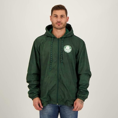 Jaqueta Corta Vento do Palmeiras com Capuz Tradição Futfanatics - Masculina - Foto 1