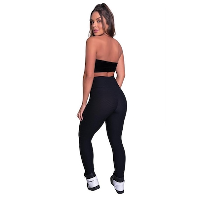 Calça Legging Mvb Modas Cintura Alta Bolha - Feminina - Foto 4