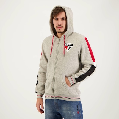 Jaqueta de Moletom do São Paulo com Capuz Basic Futfanatics - Masculina - Foto 2