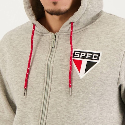 Jaqueta de Moletom do São Paulo com Capuz Basic Futfanatics - Masculina - Foto 4