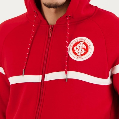 Jaqueta de Moletom do Internacional com Capuz Print Futfanatics - Masculina - Foto 4