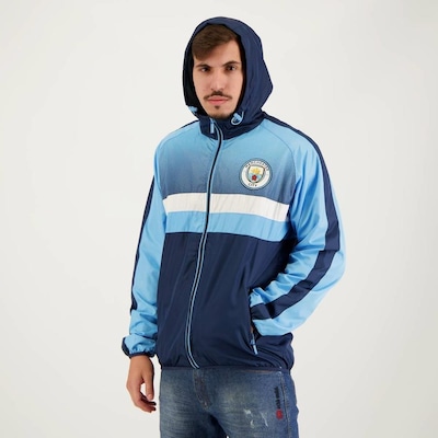 Jaqueta Corta Vento Manchester City com Capuz Futfanatics - Masculina - Foto 2