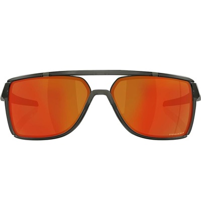 Óculos de Sol Oakley Unissex Castel Matte Grey Smoke/Lentes Prizm Ruby - Foto 2