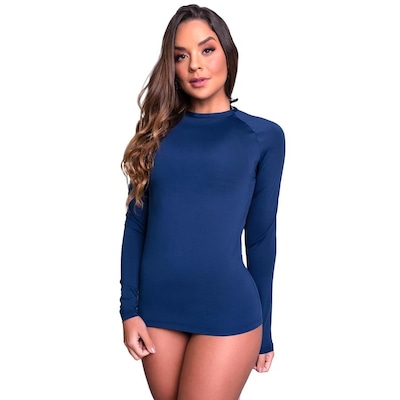 Camisa Térmica MVB Modas Manga Longa Proteção Uv 50+ - Feminina - Foto 1